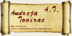 Andreja Tovirac vizit kartica